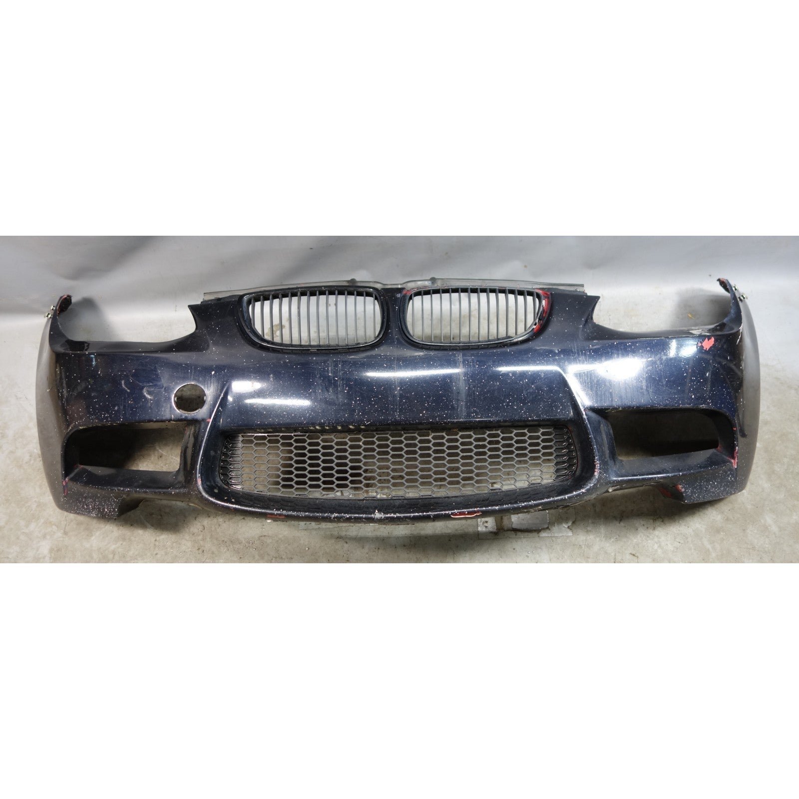 57_09aa5ba8-3ea2-48da-8d55-baf8e4470d2d.jpg Damaged 2008-2013 BMW E9x M3 Factory Front M Bumper Cover Trim Jerez Black OEM - Image 1