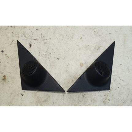 Damaged BMW E30 Front Door Tweeter Speaker Housing Pair Black OEM 1984-1993