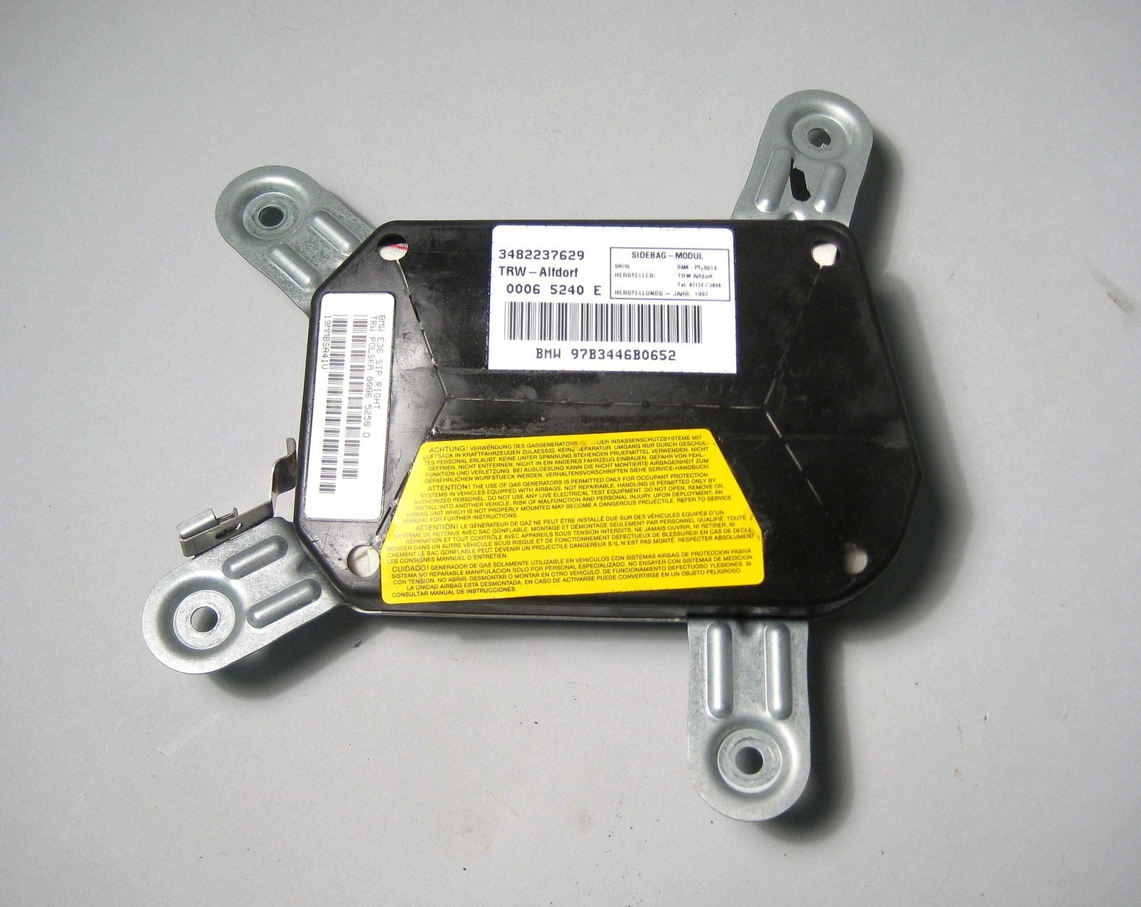 inv_000629-scaled-1.jpg 1997-1999 BMW E36 3-Series Right Front Door Side Airbag 318i 323i 328i M3 OEM - Image 1